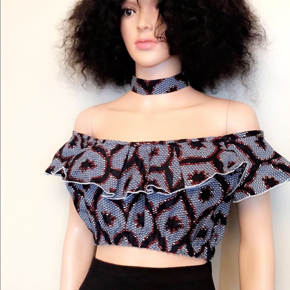 🌸African Print Crop top 🌸 - Picture 2 of 2